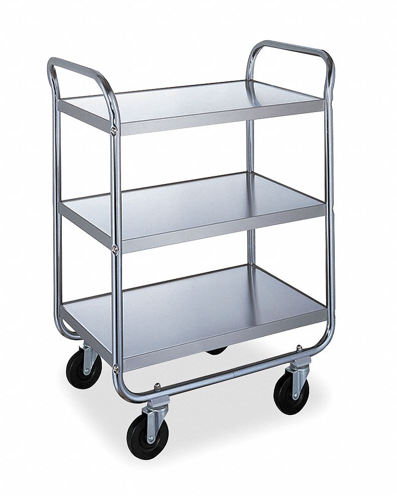 Utility Cart, SS, 39-1/2 Lx25-1/2 W, 500 lb