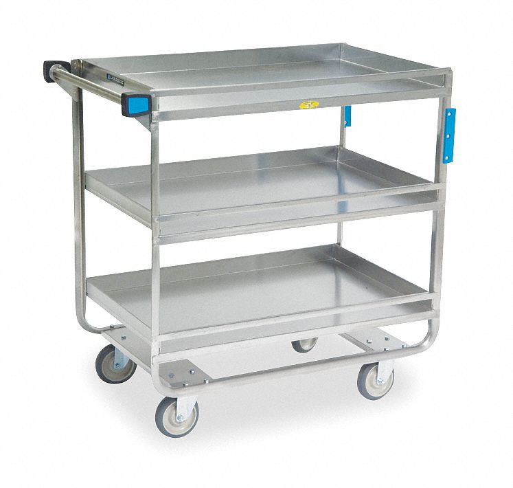 Utility Cart, SS, 35-1/2 Lx22-1/2 W, 700 lb