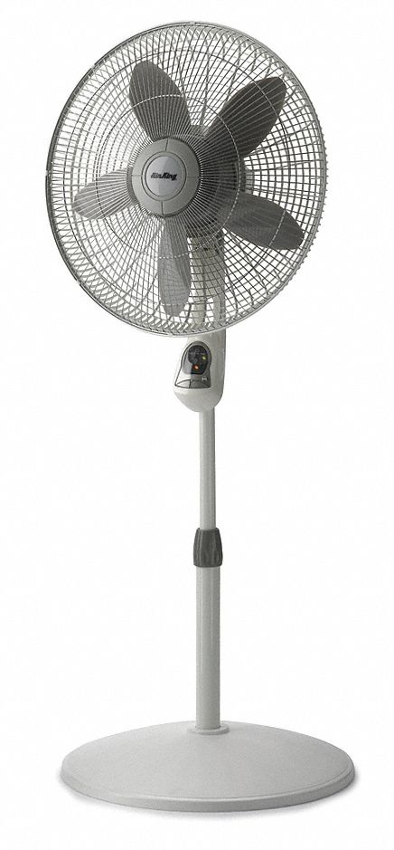 Pedestal Fan, Gry, 1955/1680/1360cfm, 18in.