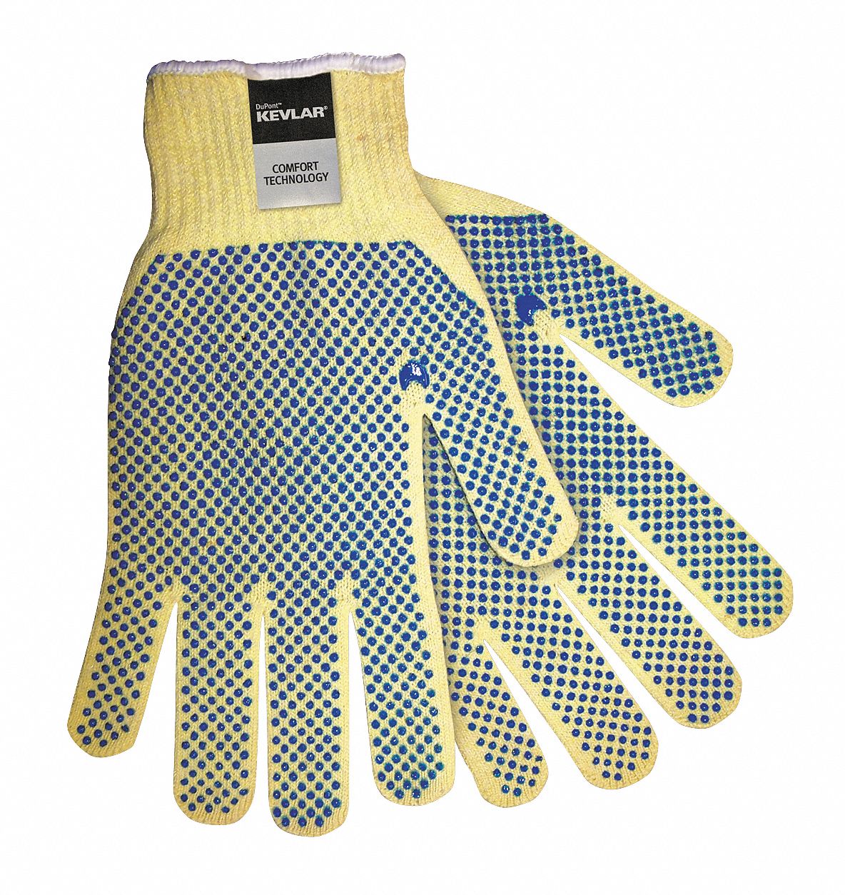 Cut Resistant Gloves, Yellow/Blue, L, PR