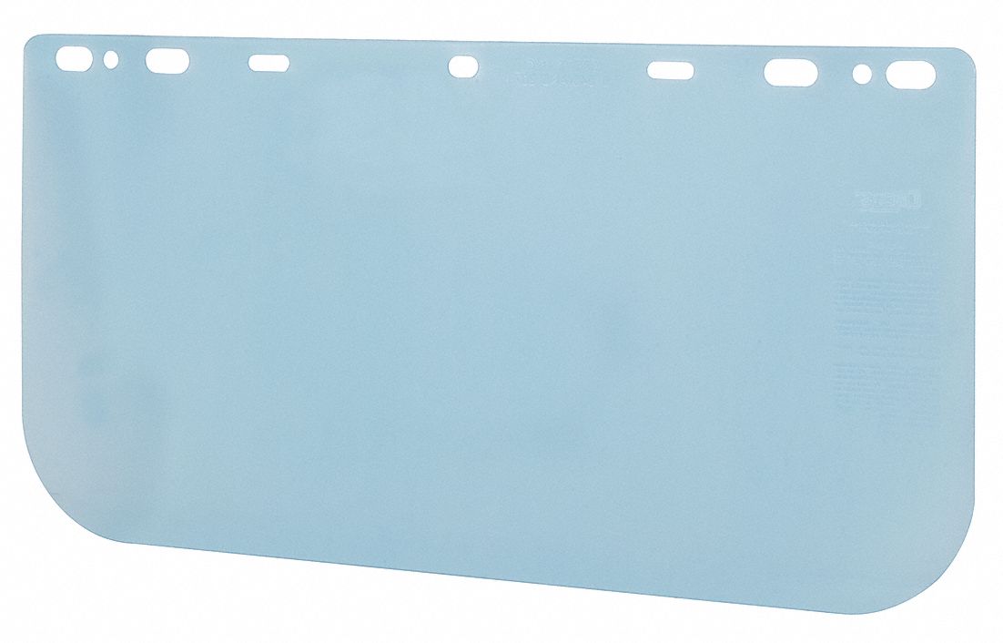 Faceshield Visor, Polycarb, Clr, 8x15-1/2in