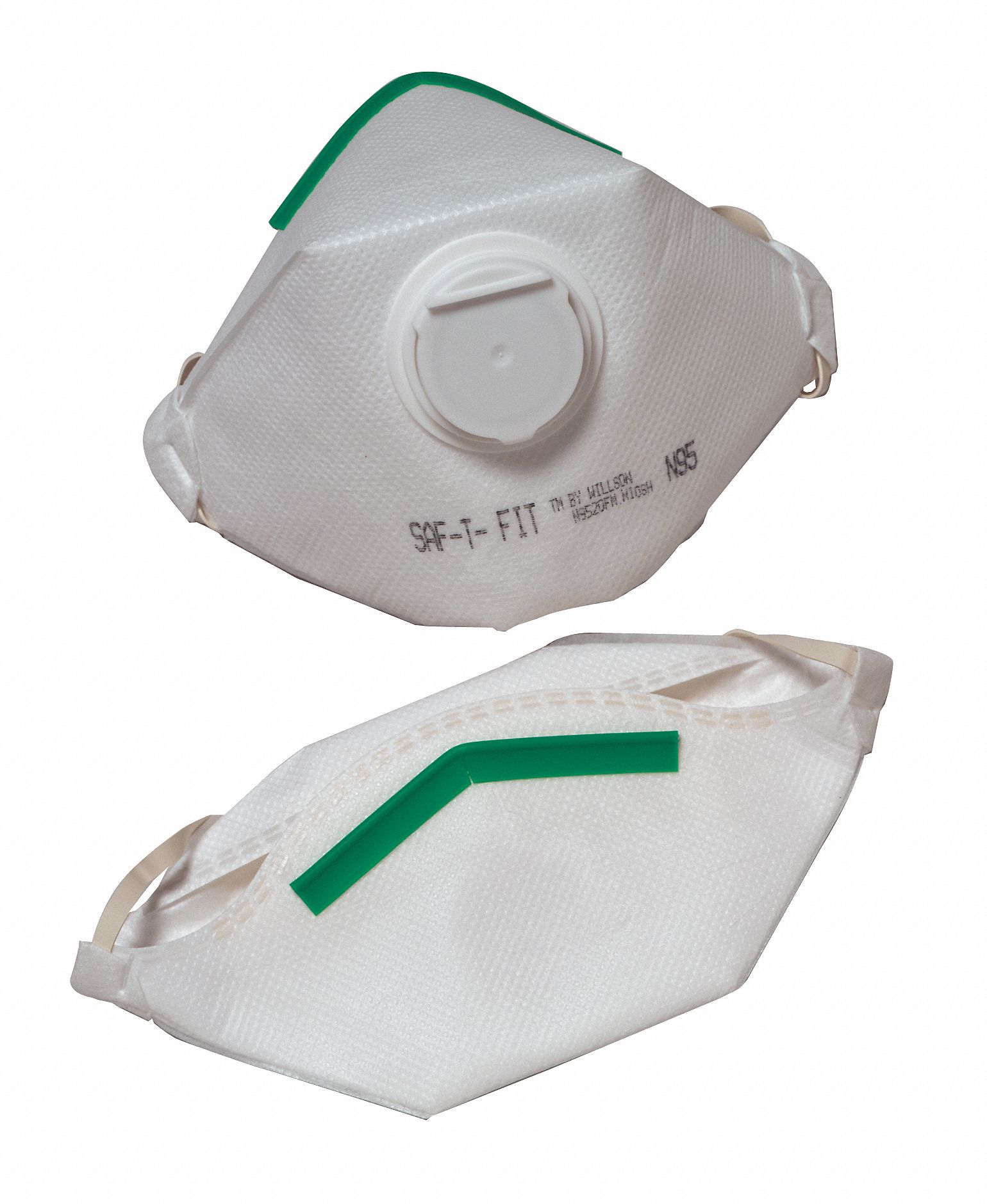 Flat Fold Respirator, N95, M, White, PK 50