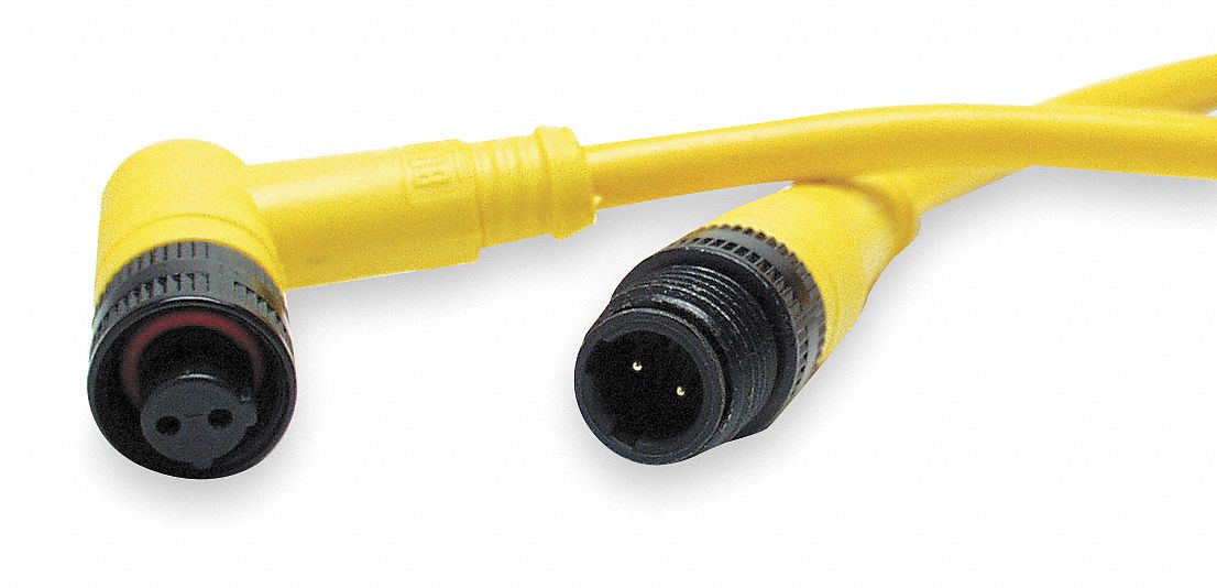 Cord Set, Male, 90 Deg, 4 Pole, 6 Ft