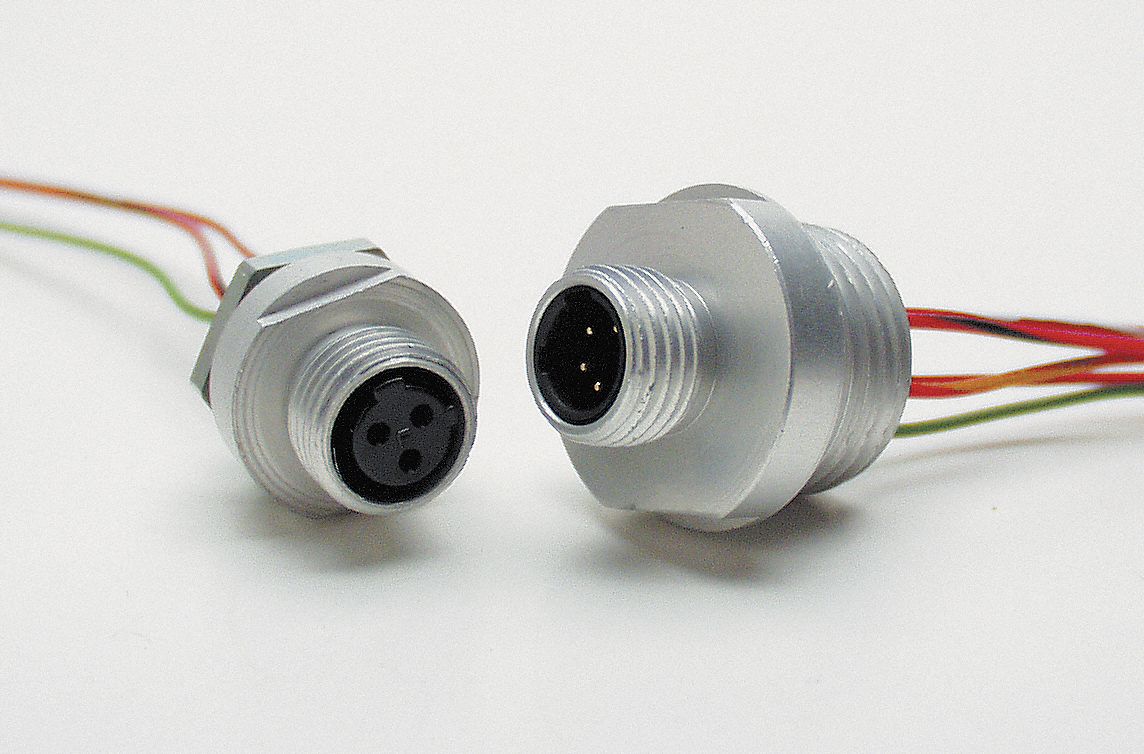Receptacle, Male, 4 Pole, 1 Ft