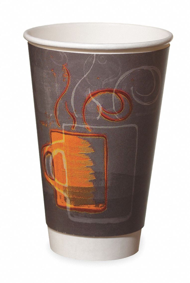 Hot Cups, Insulated, 16 Oz, PK 500