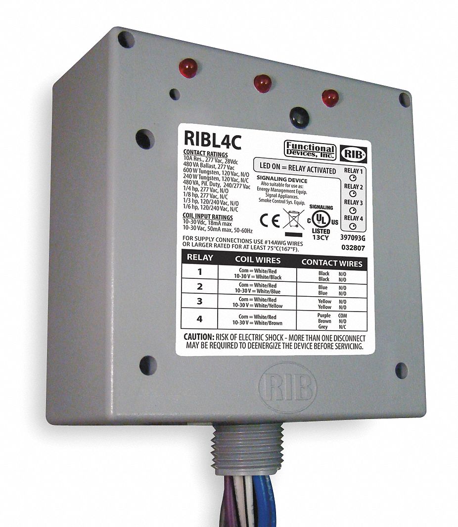 Enclosed Pre Wired Relay, Pilot Duty