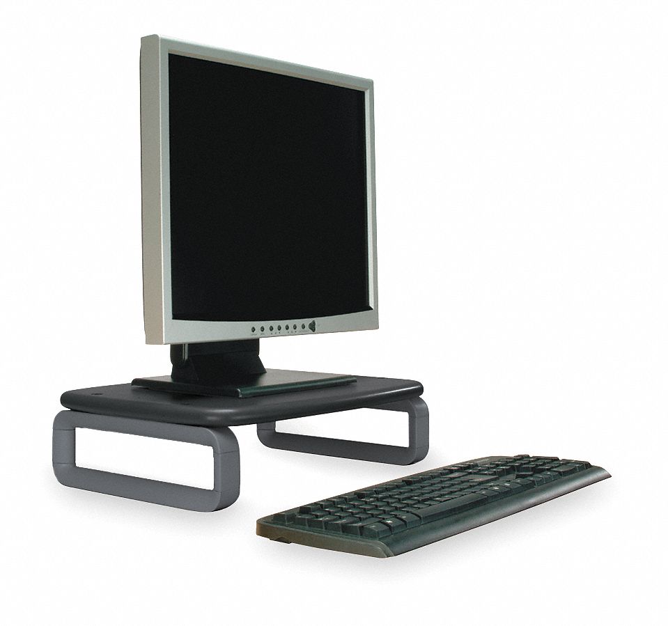 Monitor Stand, Plastic, Gray
