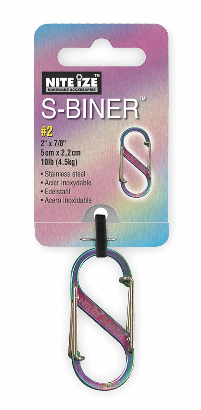 Double Gated Carabiner, 2 In., Spectrum