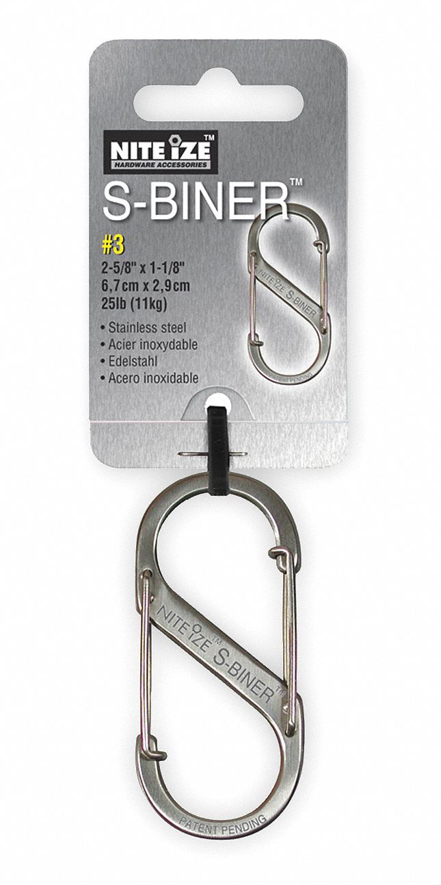 Double Gated Carabiner, 2-5/8 In., Silver