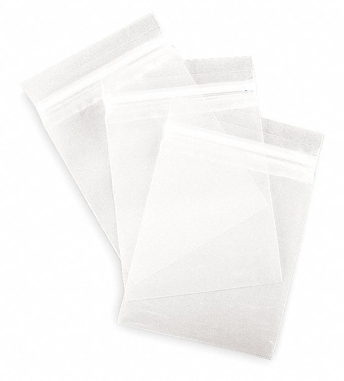 Reclosable Bag, 3In L, 2In W, 2 mil, PK100