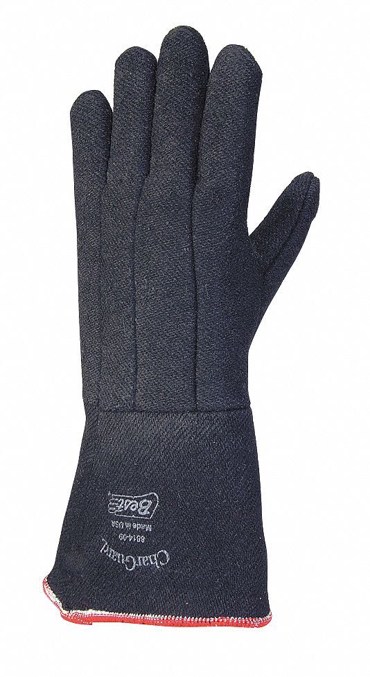 Heat Resistant Gloves, Black, L, PR