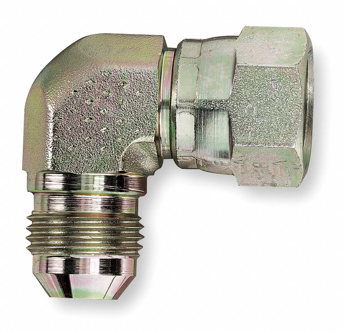 Hose Adapter, JIC, 90 Degree Elbow, Swivel