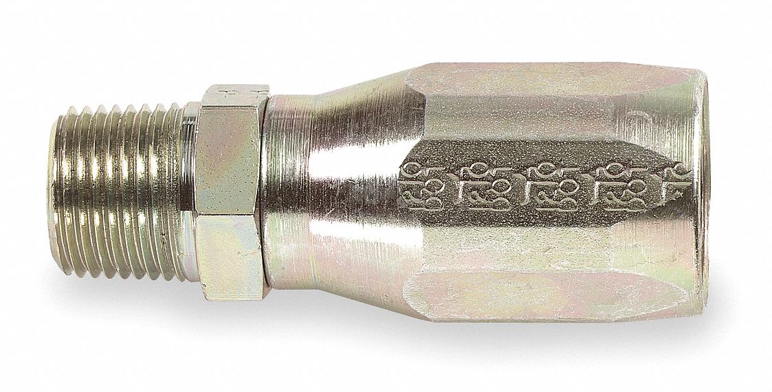 Hose Fitting, hyd, NPT, Straight, 1/4-18