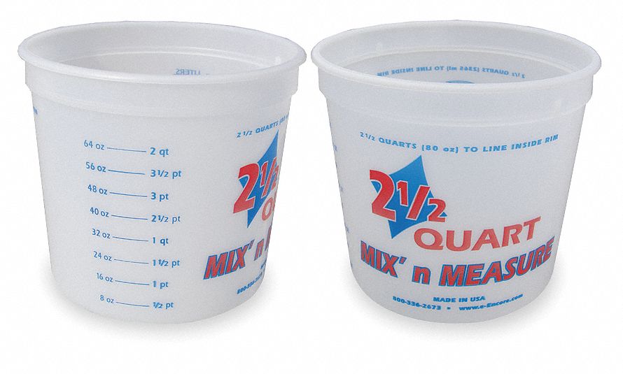 Paint Mix/Measure Cont., 2-1/2 qt, PK 12