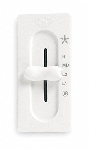Fan Speed Control, White, Plastic, Wall