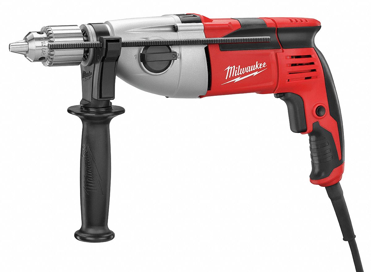 Corded Hammer Drill, 1/2 In, 9 A, 120 V