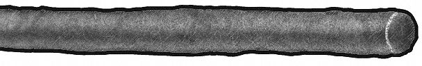 Felt Cord, F3 Grade, 1/2 Dia x 15 Ft L