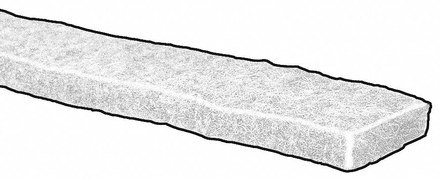 Felt Strip, Poly, 1/2 In T, 1 x 120 In