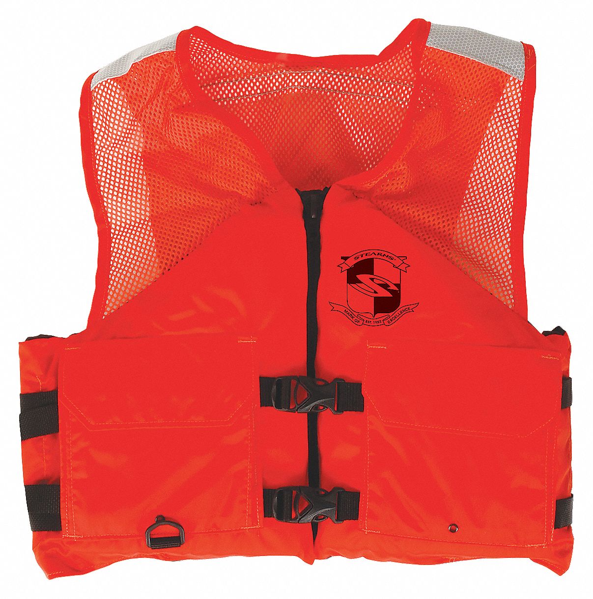 Flotation Vest, Orange, Nylon, XL