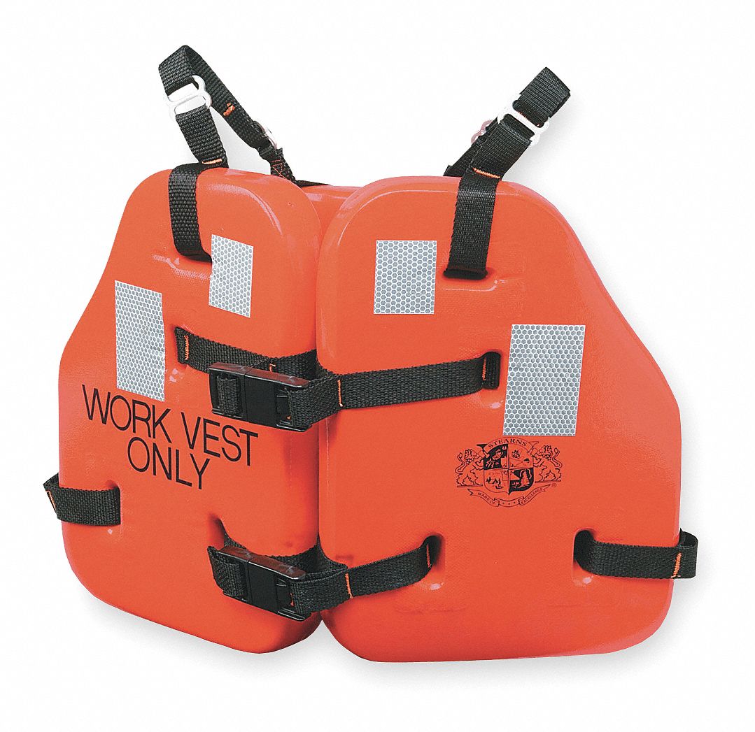 Work Vest, Orange, Nylon, Universal