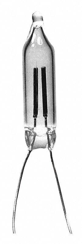 Mini Neon Bulb, NE-2E, T2, 0.066W, 10PK
