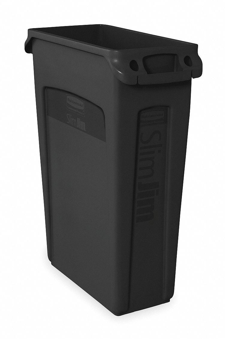 Trash Container, Venting, 23 G, Black