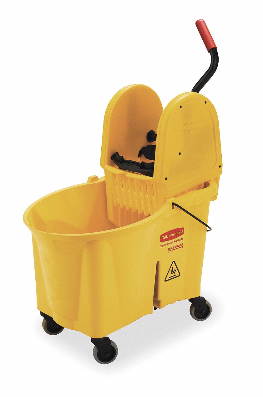 Mop Bucket and Wringer, 44 qt., Yellow