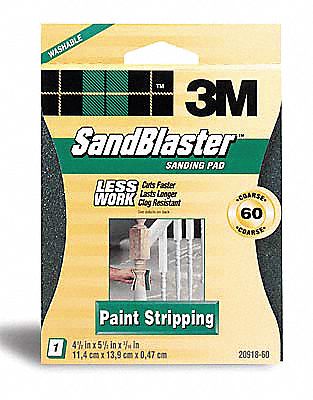 Sanding Sponge, Crs, 3/16in, PK12