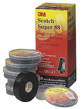 Electrical Tape, 3/4x108 ft, 8.5 mil, PK 48