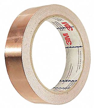 Foil Tape, 1 In. x 18 Yd., Copper, PK 9