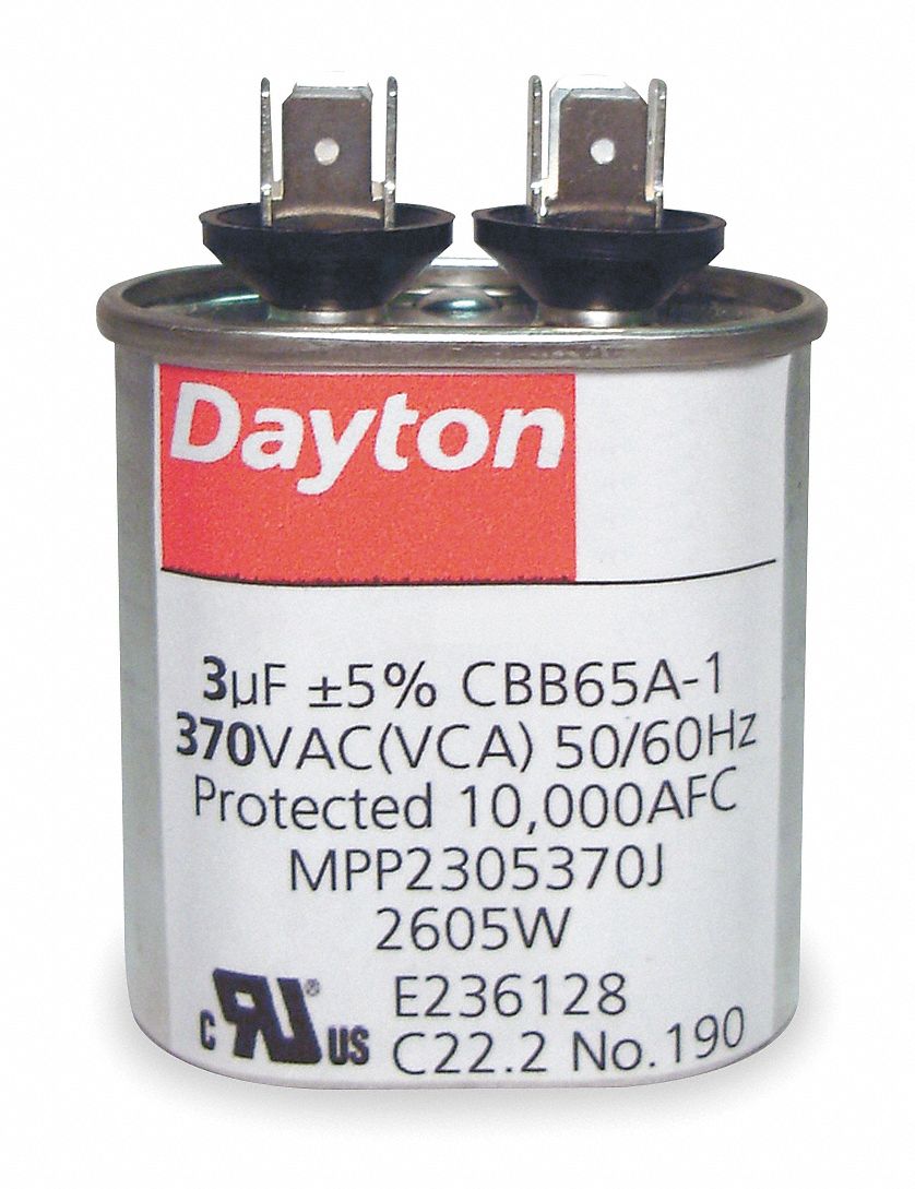 Run Capacitor, 45 MFD, 440 VAC
