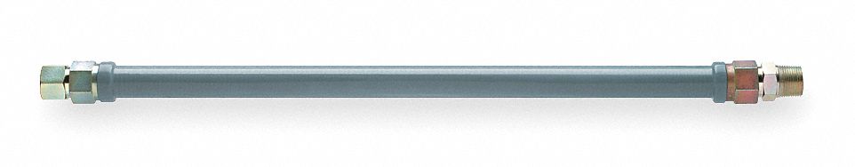 Gas Connector, PVC Coated SS, 3/4 x 24 In
