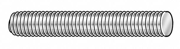 Threaded Rod, B7, 9/16-12x3 ft, Pk 10