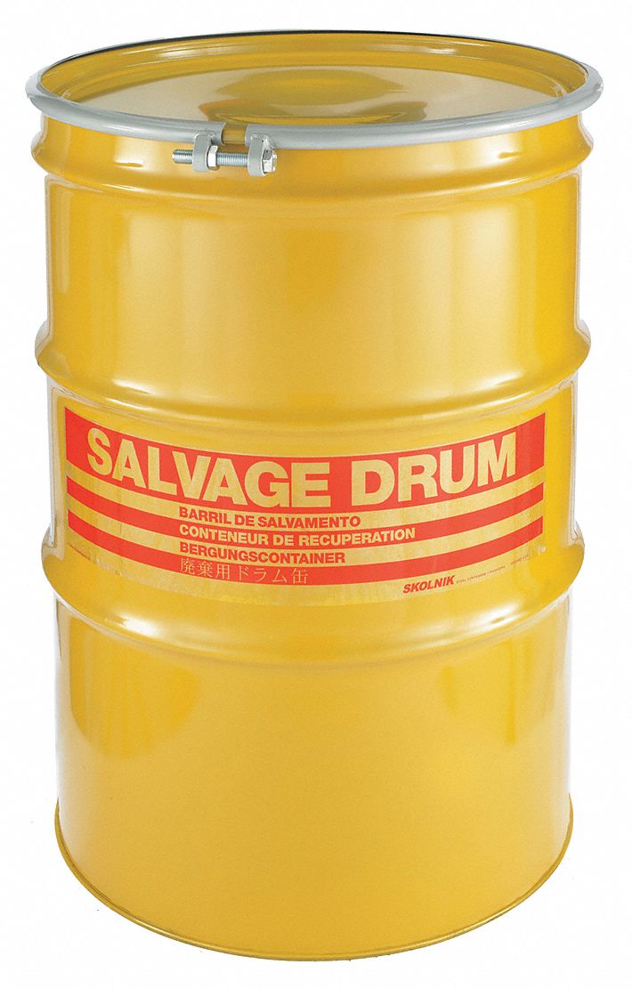 Carbon Steel Drum, Open Head, 85 Gal