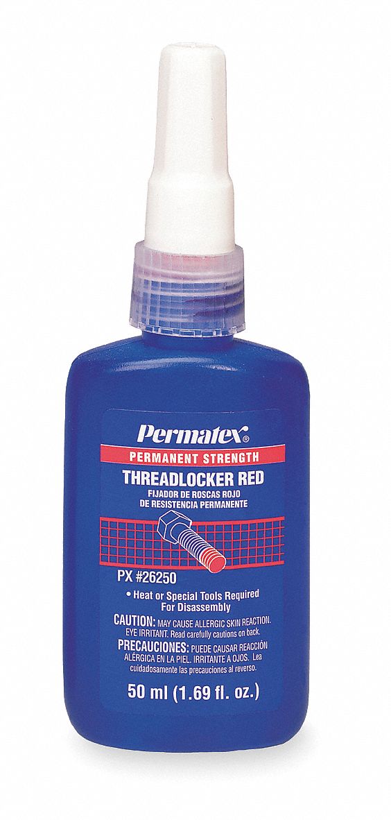 Threadlocker, Permanent Strength, 50ml, Red