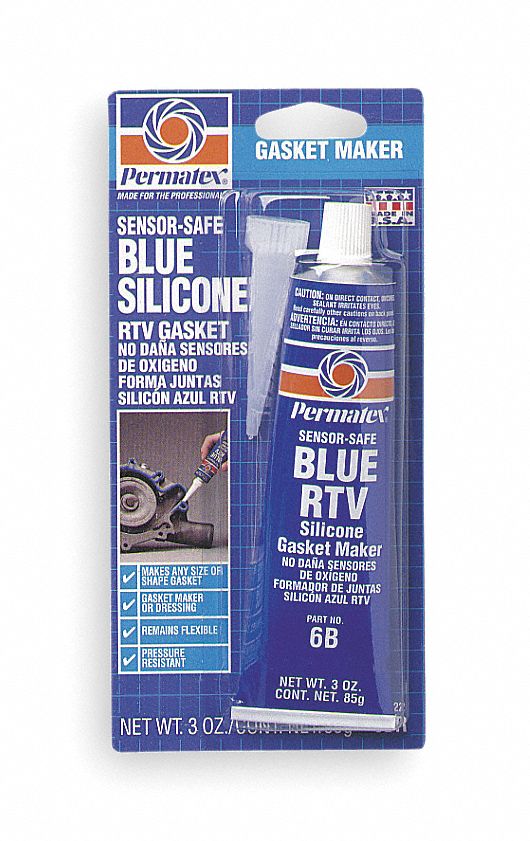 RTV Silicone, Sensor-Safe, 3 Oz Tube, Blue