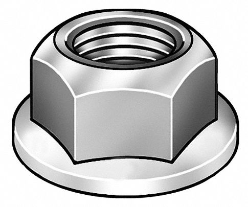 Hex Locknut, 6-32, 0.305 In W, PK 250