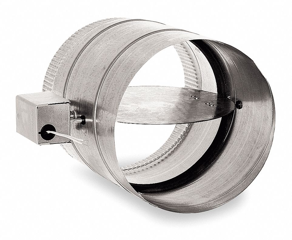 Round Damper, Automatic, Dia 6In, H 7 1/2In