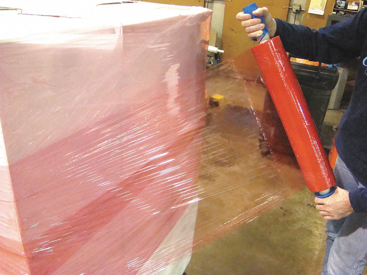 Hand Stretch Wrap, Red, 1000 ft.L, 20In W