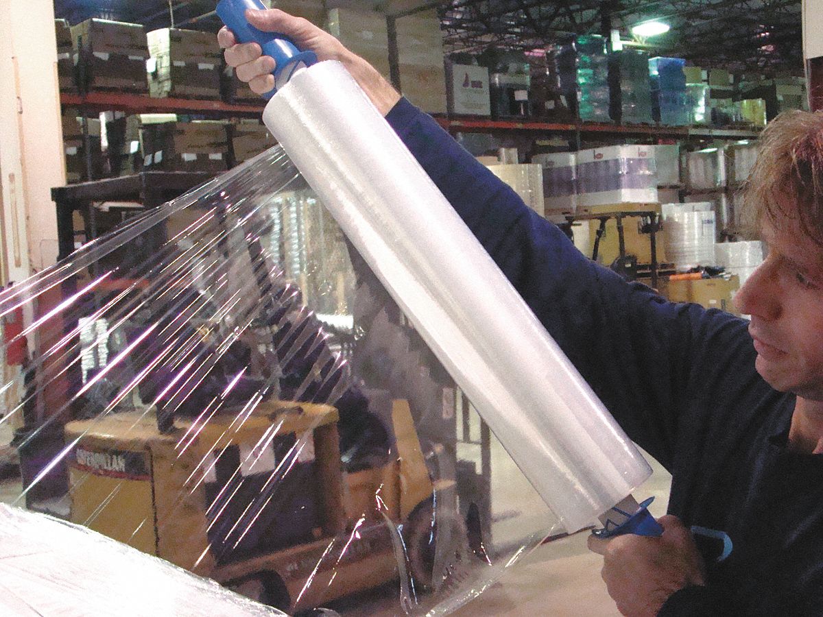 Hand Stretch Wrap, Clear, 800 ft.L, 20In W