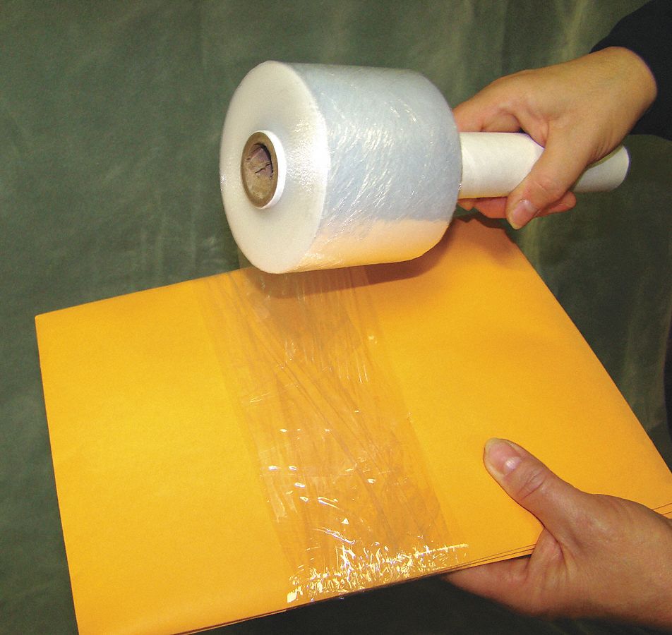 Hand Stretch Wrap, Clear, 700 ft.L, 3In W