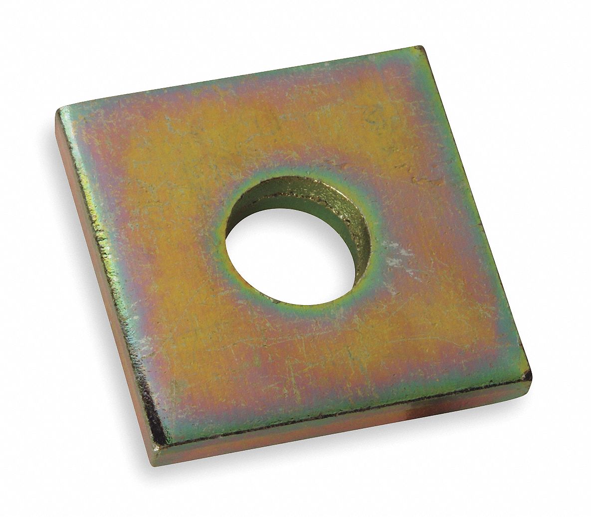 Washer, Square, 1/2 In, Gold, PK25