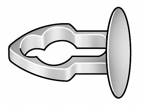 Push In Rivet, Keyhole, 1/8 In, PK250