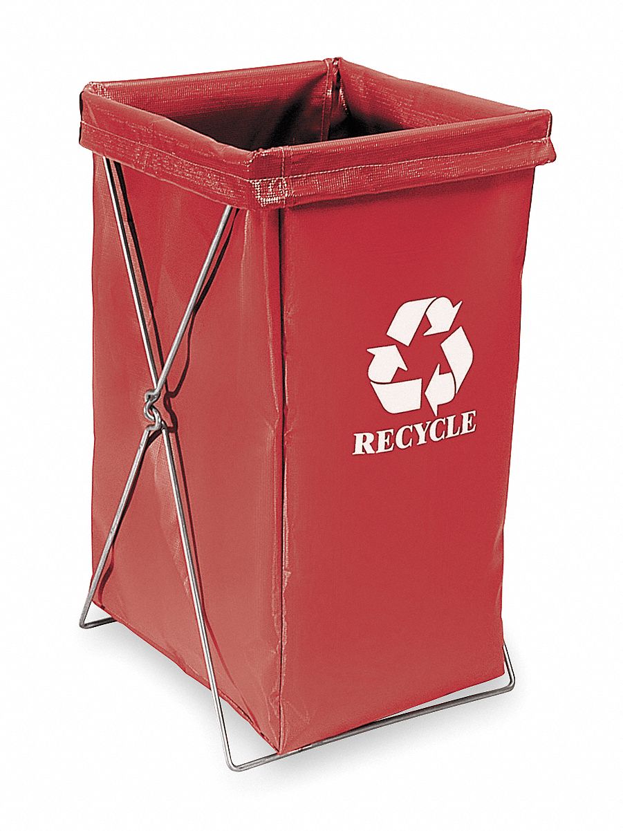 Enviro Hamper Bag, 30 gal, Red Vinyl