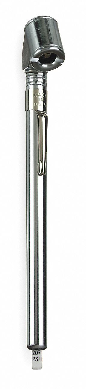 Pencil Tire Press Gauge, 20 to 120 psi
