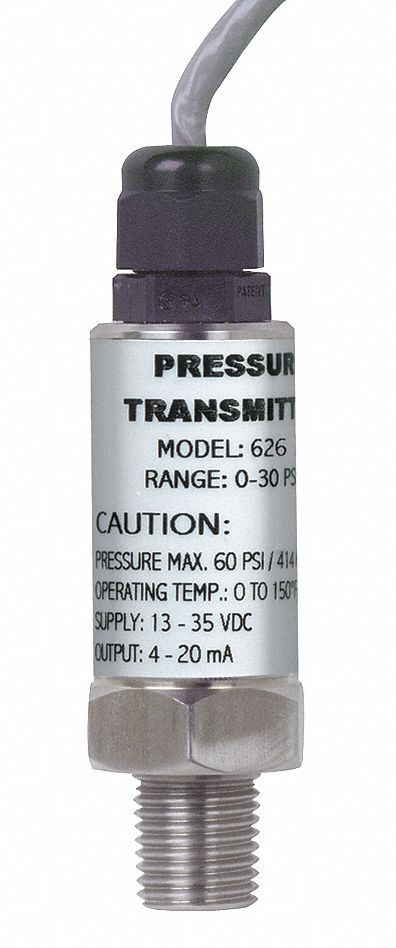 Transmitter, 0 - 200 PSI, 36 In Lead