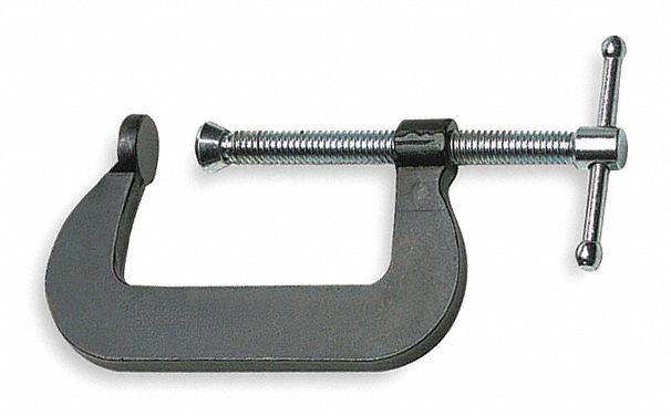 C-Clamp, Light Duty, 1 In, 1 In Throat