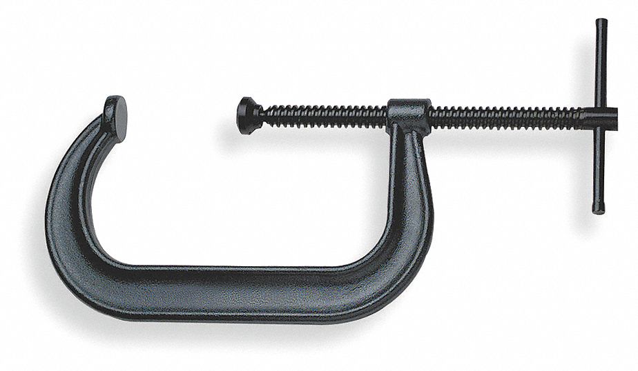 C-Clamp, Extra Deep, 6 In, 6600 Lb, 4 1/8 D