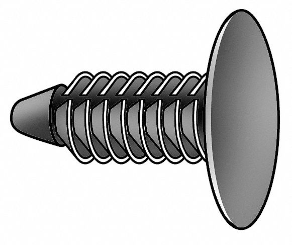 Push In Rivet, Std, 3/16 In, PK200