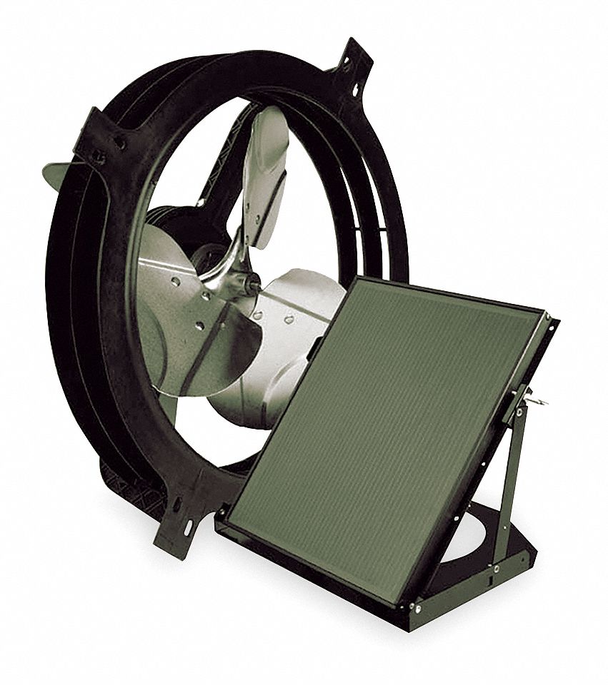 Attic Ventilator, Solar Powered, Gable Mtg